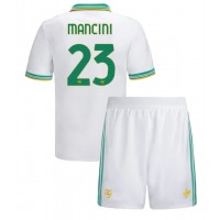 AS Roma Gianluca Mancini #23 Tretí Detský futbalový dres 2025-26 Krátky Rukáv (+ trenírky)